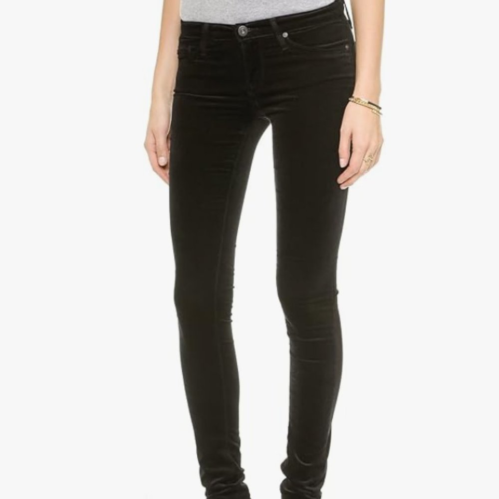 New Black Velvet AG Jeans. Stylish. Flattering.